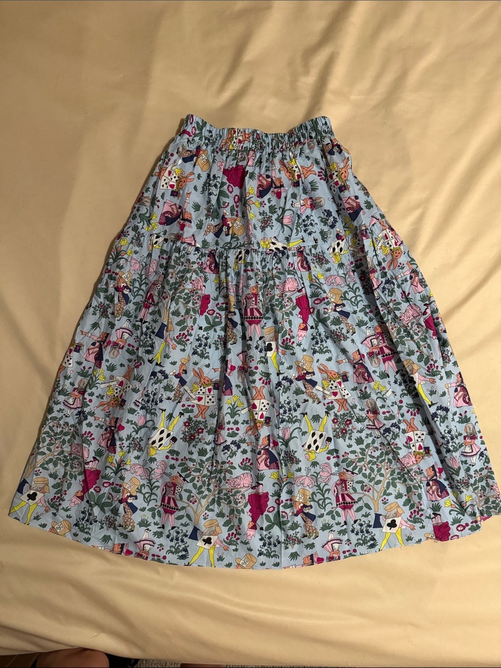 Alice in wonderland printed skirt